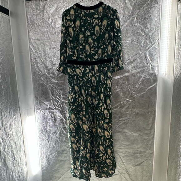Rixo Petra midi dress green & black L / 10 - Picture 12 of 12